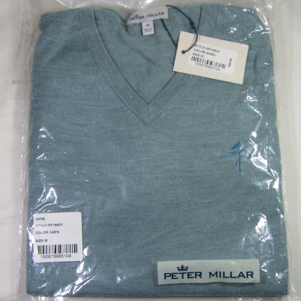 (M) Blue/Green Gray Light-Thin Sweater